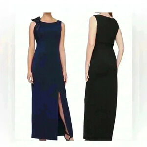 NWT SL Fashions Women's Sleeveless Scuba
Crepe A-Line Gown. Has some Stretch